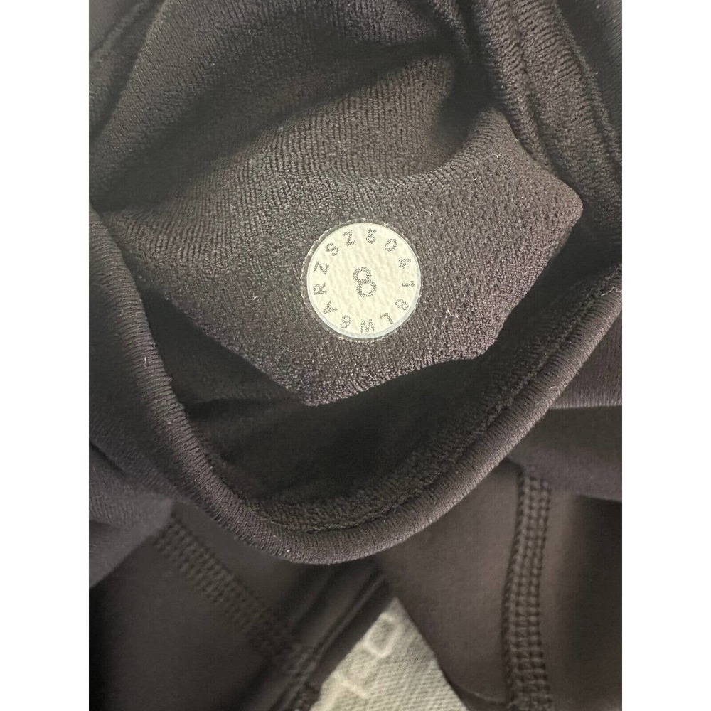 Lululemon Power Lines Crop Pant 21" Black Stretch Wicking Women's Size 8 - Picture 10 of 13